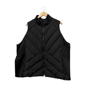 Athleta Inlet Down Puffer Vest Women's Size 3X Black